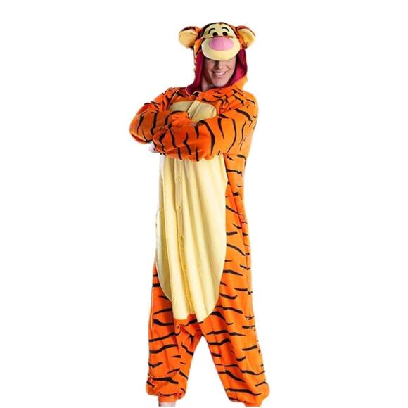 Adult Tigger Costume / Loungewear Winnie The Pooh Mens Sz Medium Womens Sz Large - Picture 1 of 9